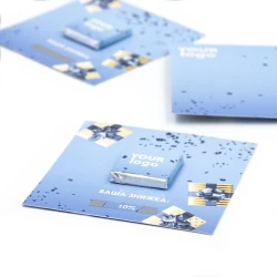 Открытка с логотипом 4 г "скреч нанесение"